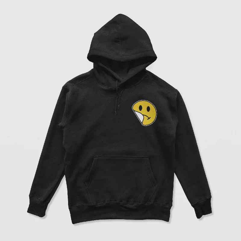 Men's Hoodies with Button-Down PocketsNo Sad Days Hoodie (Black)