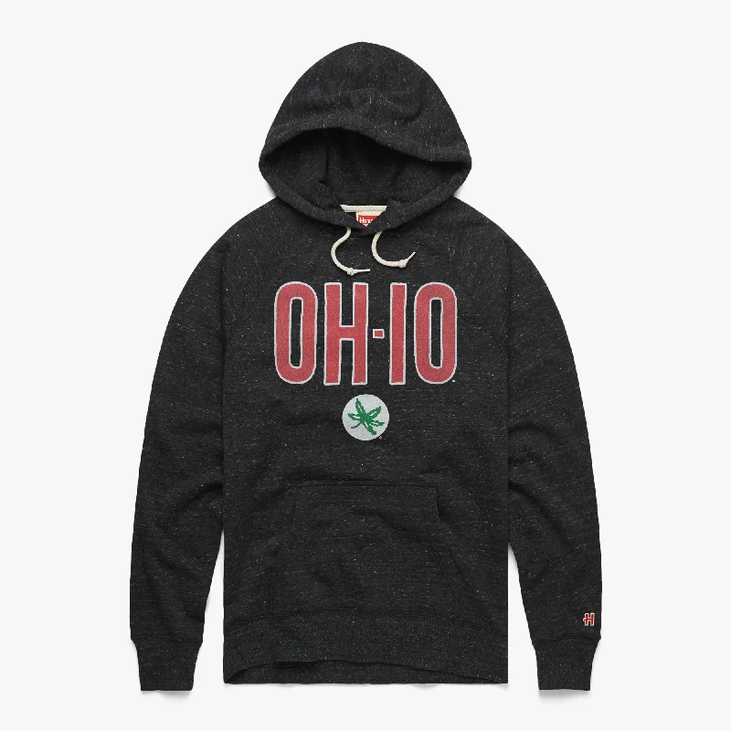 Men's Hoodies with Flannel LiningOH-IO Buckeye Leaf Hoodie