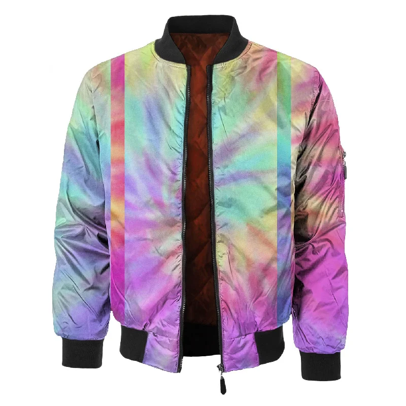 Men's Coats for Rainy WeatherPastel Dye Bomber Jacket