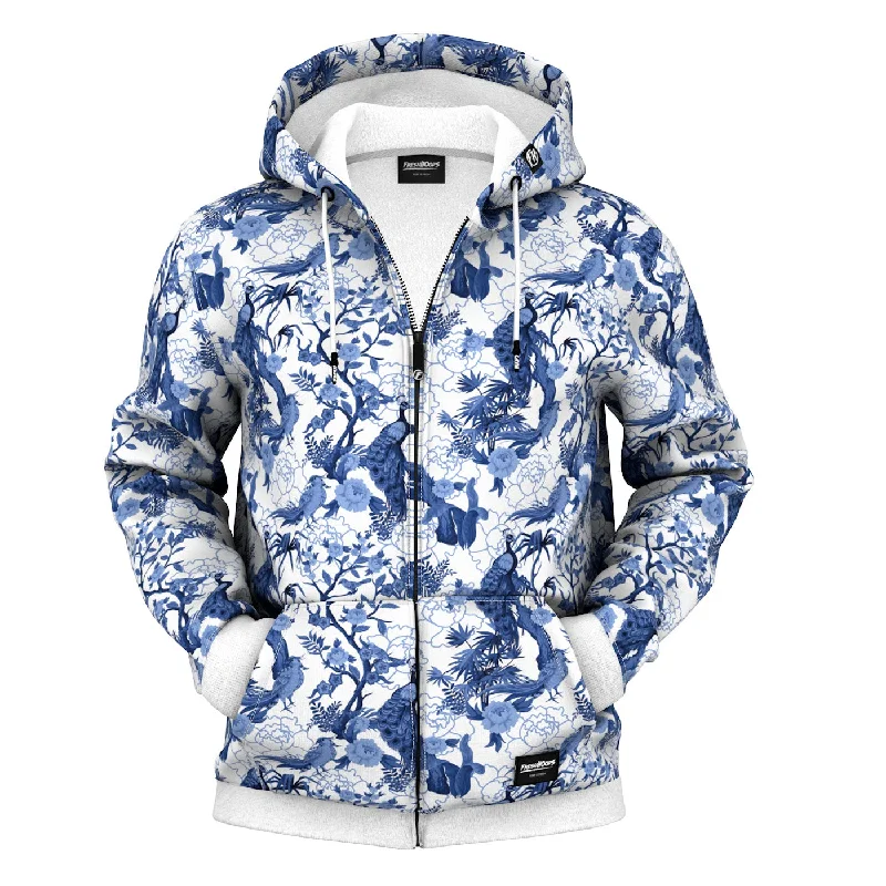 Men's Hoodies for Skinny MenPeacock Zip Up Hoodie