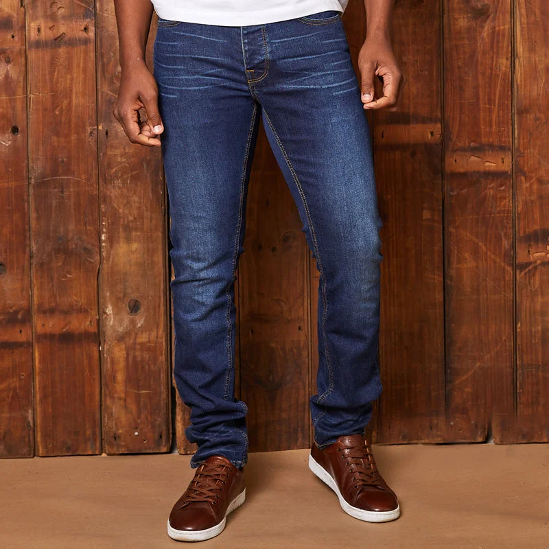 Men's Jeans with Elastic WaistbandsRanger Slim Denim Indigo Light Wash