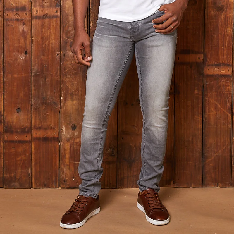 Elegant Men's JeansRanger Slim Denim Light Grey Wash