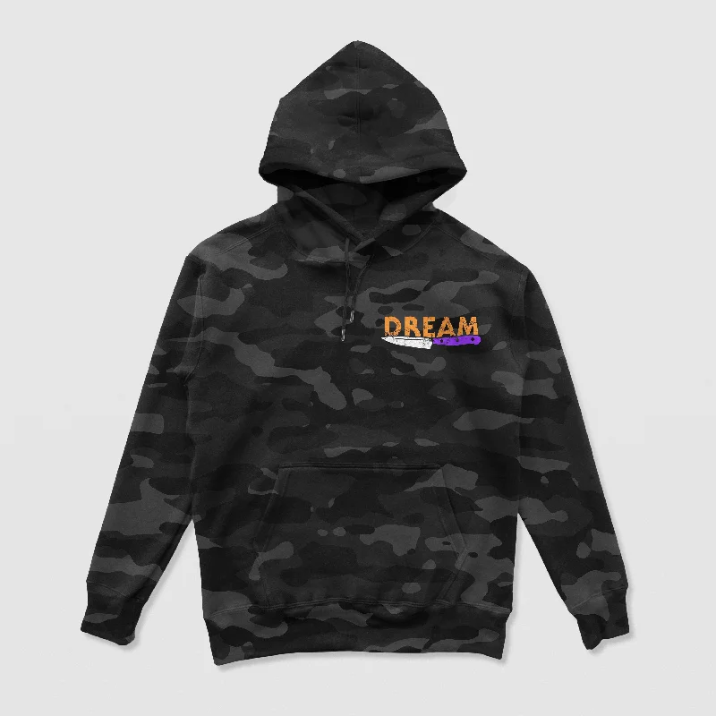 Men's Hoodies with Embroidered PatchesStuck Inside My Head Camo Hoodie