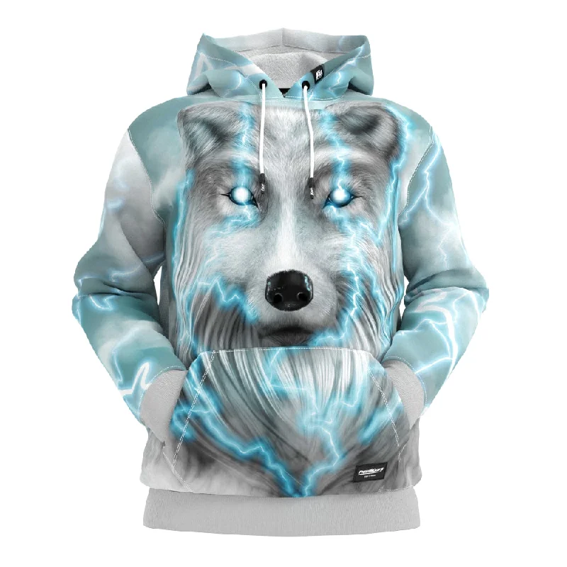 Men's Hoodies with Quilted LiningThunder Wolf Hoodie