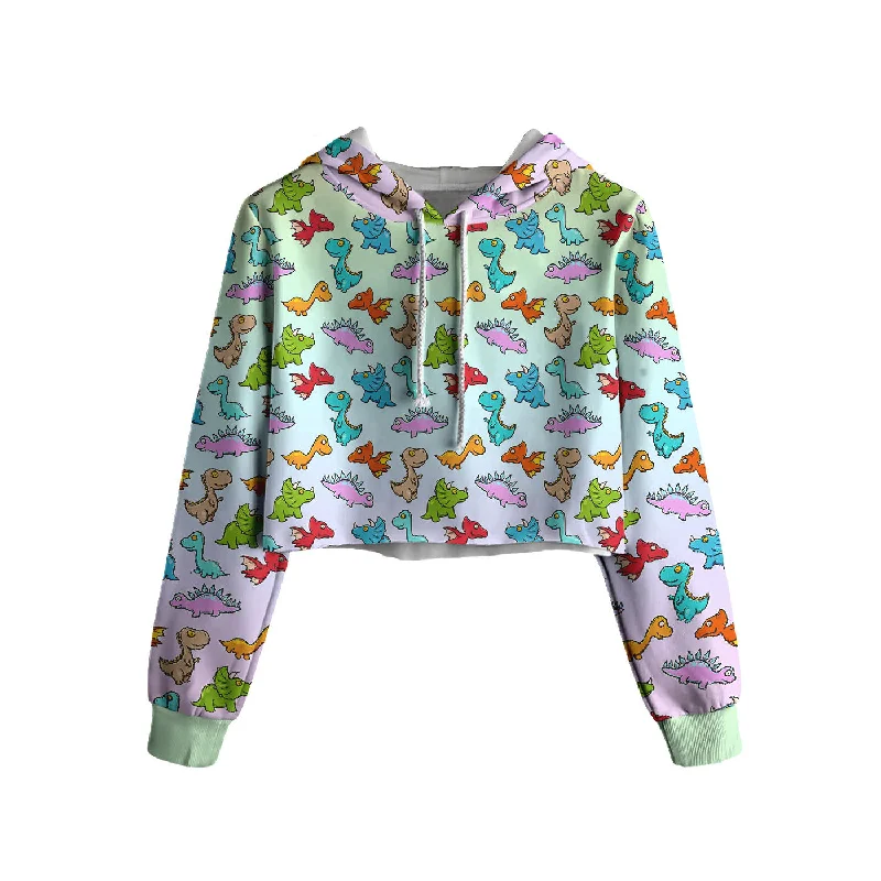 Men's Hoodies with Stretch FabricToy Dino Cropped Hoodie