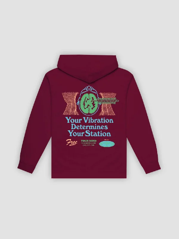 Men's Hoodies with InsulationVibrations Hoodie - Maroon