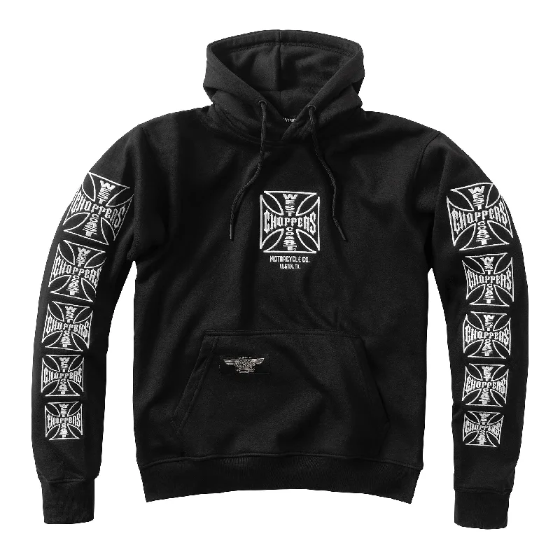 Comfortable Men's Fleece HoodiesWCC DOMINATOR EMBROIDERED HOODY - BLACK