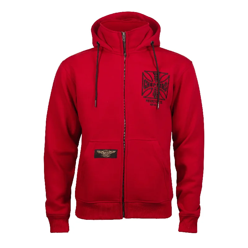 Men's Hoodies with Button-Down PocketsWCC OG ATX ZIP HOODY RED