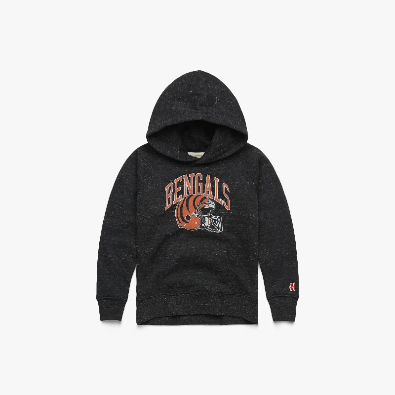 Men's Hoodies with High-Low HemlinesYouth Cincinnati Bengals Helmet Hoodie