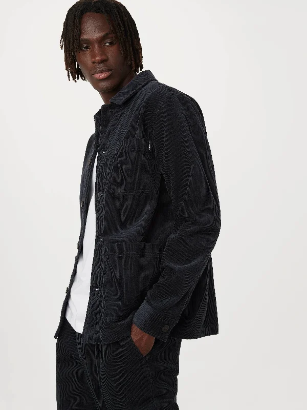 Weather-Resistant Men's CoatsThe Corduroy Chore Jacket in Deep Blue