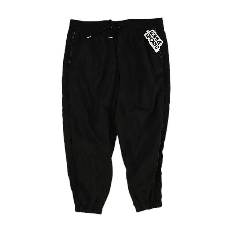 Men's Pants with Ripped and Distressed DetailsBlack Solid Active Pants