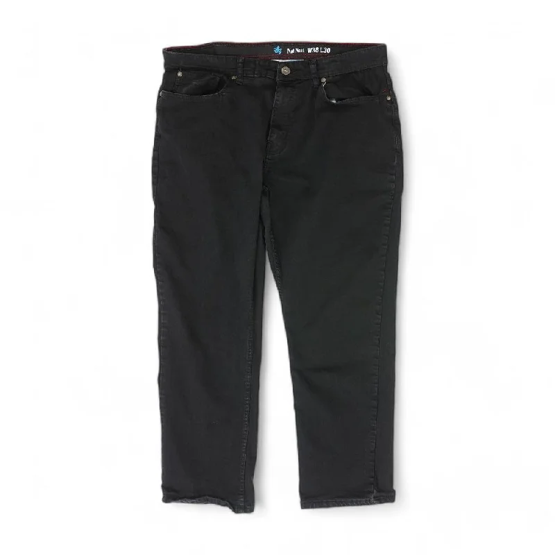 Men's Sweatpants for LoungingBlack Solid Regular Jeans