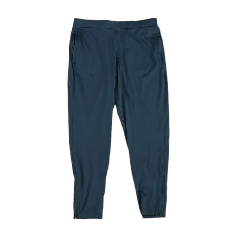 Men's Pants with Back PocketsBlue Solid Joggers Pants