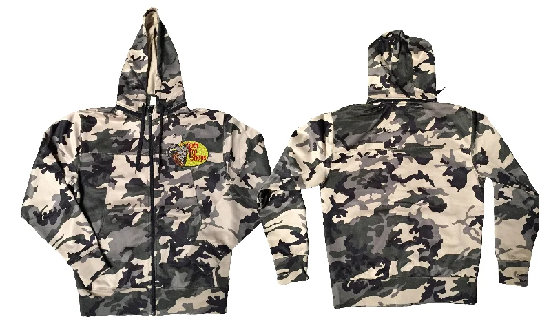 Men's Coats with Contrast StitchingGoth Pro Shops - Camo Zip Up