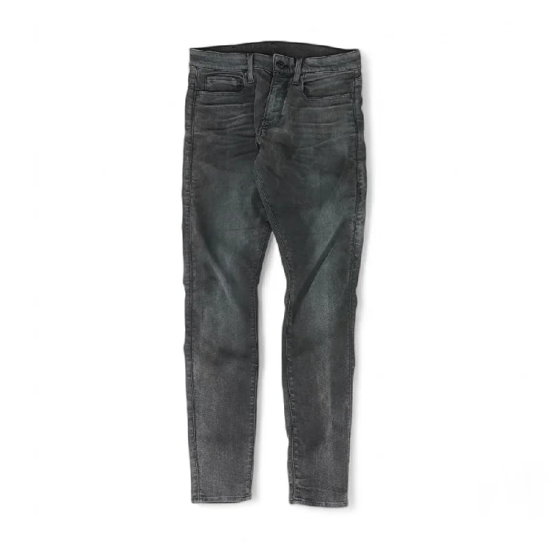 Men's Pants with Adjustable WaistbandsGray Solid Skinny Jeans