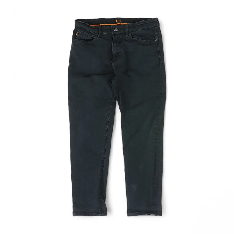 Men's Pants with Patch PocketsIndigo Solid Regular Jeans