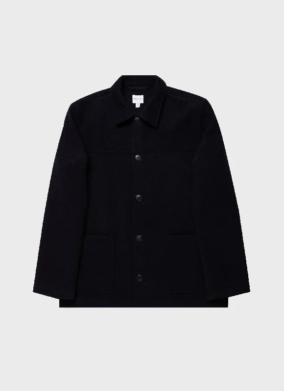 Men's Coats with Relaxed FitsMen's Double Faced Chore Jacket in Navy