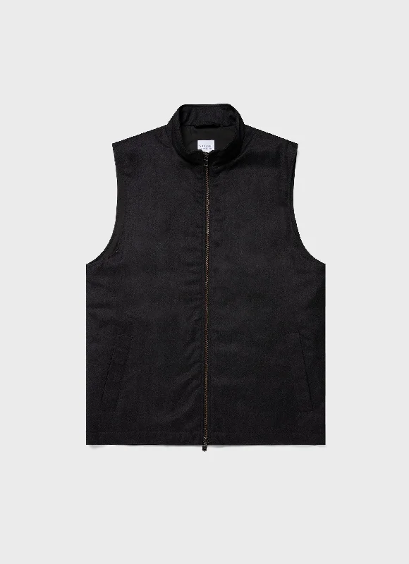 Men's Coats for Big and TallMen's Insulated Wool Gilet in Charcoal Melange