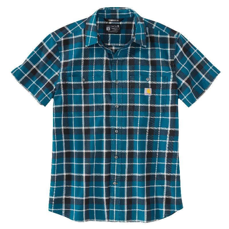 Men's Rugged Flex Relaxed Fit Lightweight Short-Sleeve Plaid Shirt