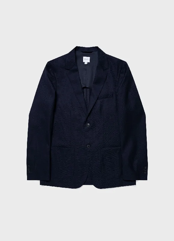 Men's Coats for SpringMen's Travel Wool Blazer in Navy