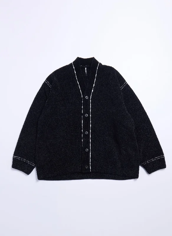 Men's Coats with Hidden PocketsPolyester Velet Knitted Cardigan