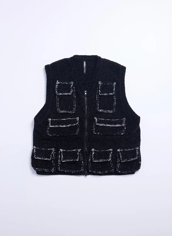 Men's Coats for SkiingPolyester Velvet Knitted Waistcoat