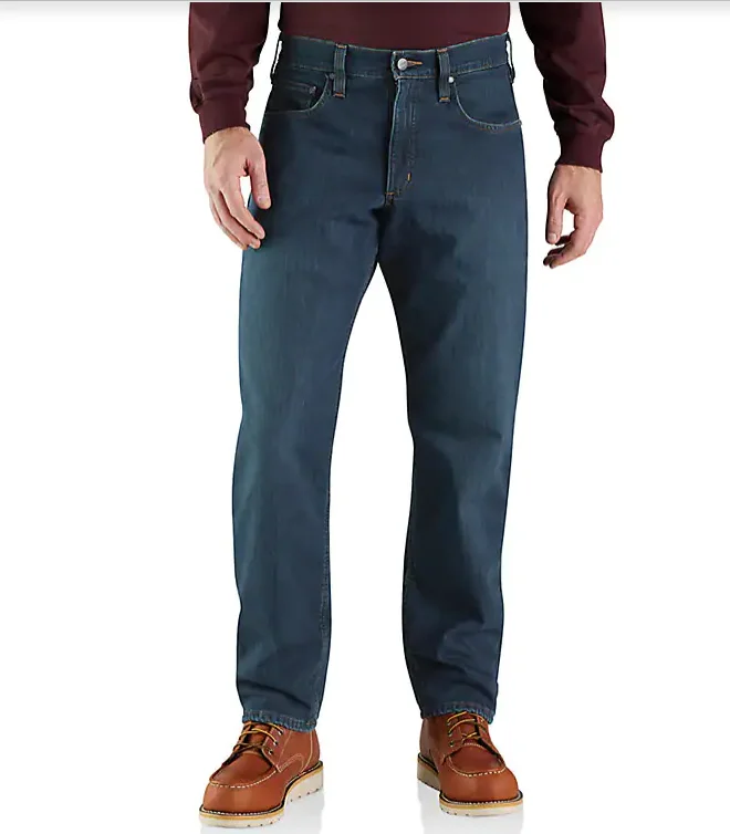 Rugged Flex Relaxed Fit Fleece-Lined 5-Pocket Jeans