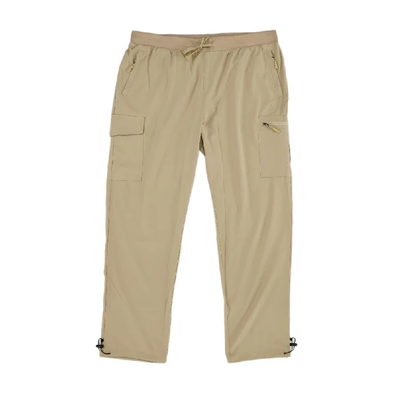 Men's Pants with Zippered PocketsTan Solid Active Pants