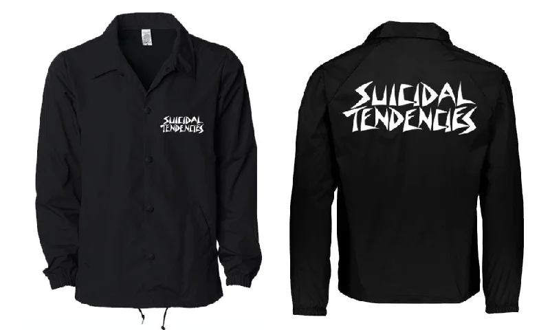 Men's Coats with Adjustable HemsWST Suicidal Tendencies Logo Windbreaker