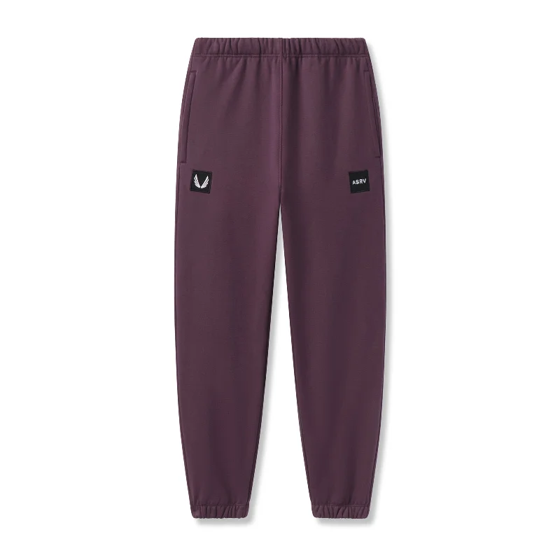 Men's Solid-Colored Pants for Versatility0655. Tech-Terry™ Oversized Sweats - Deep Purple "Patch"