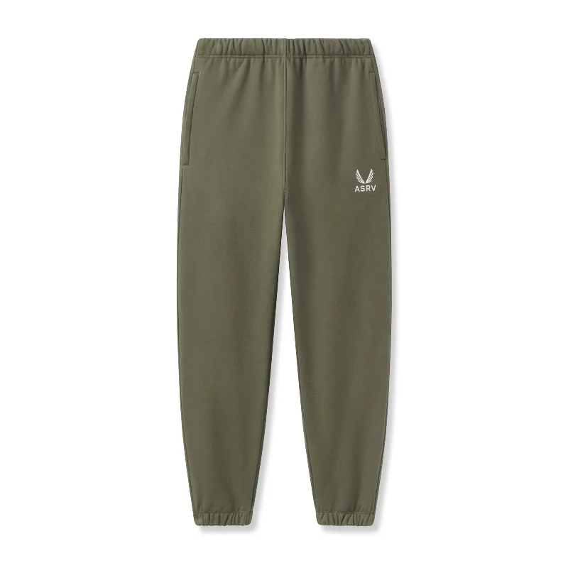 Men's Pants with Stretchable Fabric for Flexibility0655. Tech-Terry™ Oversized Sweats - Olive "Emblem"