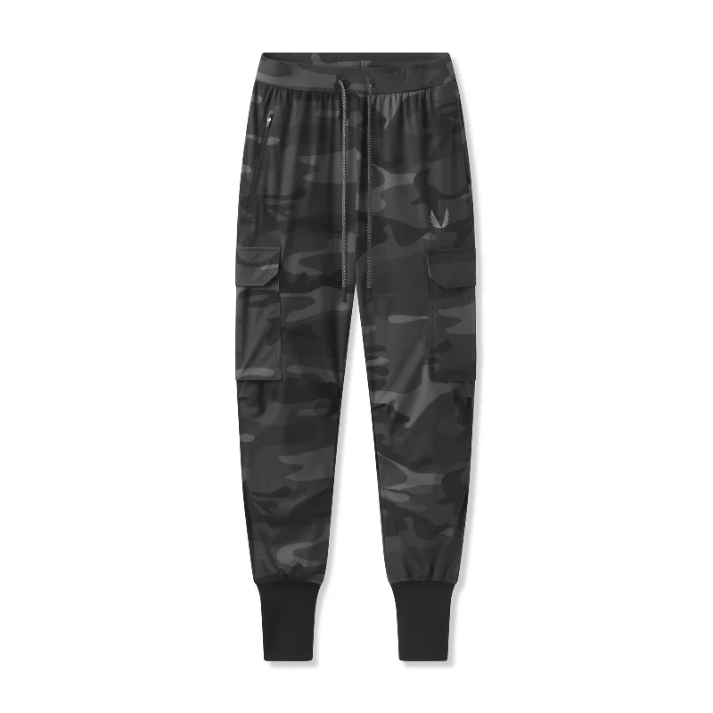 Men's Pants with UV Protection0825. Tetra-Lite™ Cargo High Rib Jogger - Black Camo "Reflective"