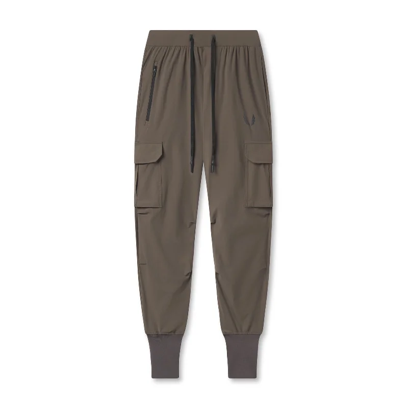 Men's Drawstring Pants for Adjustability0825. Tetra-Lite™ Cargo High Rib Jogger - Deep Taupe