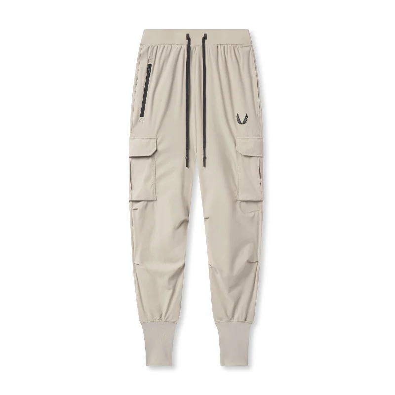 Men's Patterned Pants with Stripes0825. Tetra-Lite™ Cargo High Rib Jogger - Sand Smoke