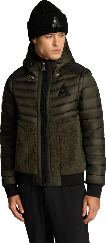 Men's Coats with PocketsKirkjufell 2-In-1 Lightweight Mixed Media Puffer Jacket with Removable Sleeves - Men's|-|Manteau matelassé léger en matériaux assortis 2-en-1 avec manches amovibles Kirkjufell - Homme