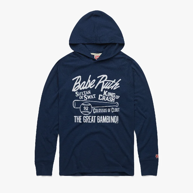 Men's Shirts with Pin CollarsBabe Ruth Nicknames Lightweight Hoodie