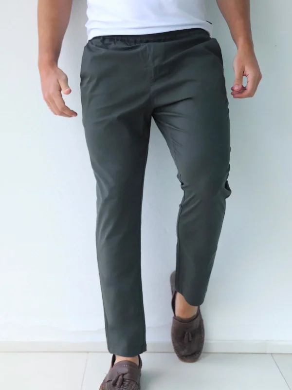 Men's Pants with Flap PocketsAmalfi Trousers - Khaki Green