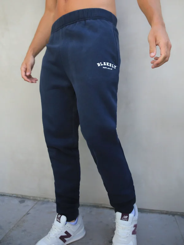 Men's Patterned Pants with Geometric DesignsHeritage Relaxed Sweatpants - Dark Navy