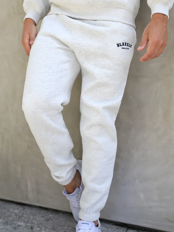 Men's Tailored Pants for a Sharp AppearanceVarsity Relaxed Sweatpants - Marl White