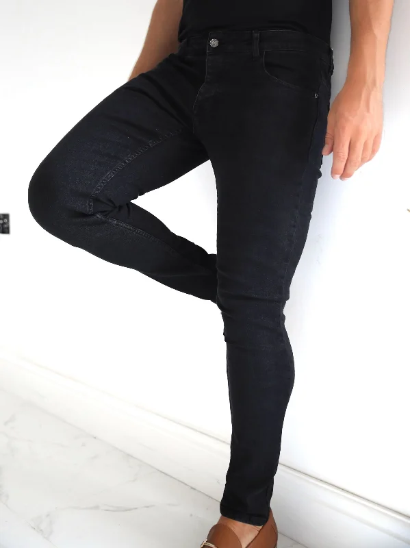 Casual Men's ChinosVol. 7 Skinny Jeans - Black