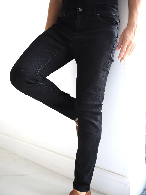 Men's Pants with Water-Resistant FabricVol. 9 Slim Jeans - Black