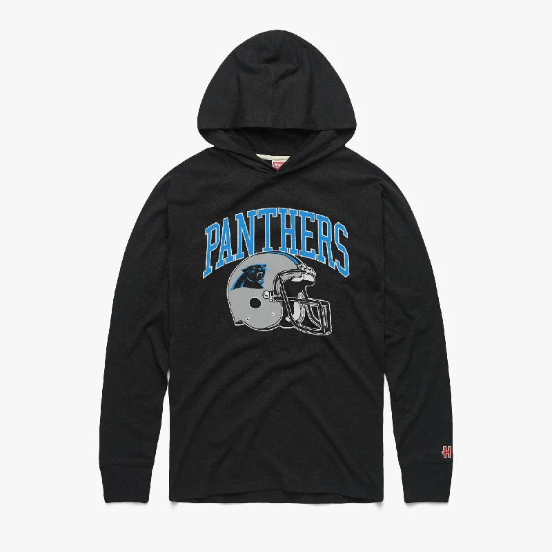 Men's Shirts with Chest PocketsCarolina Panthers Helmet Lightweight Hoodie