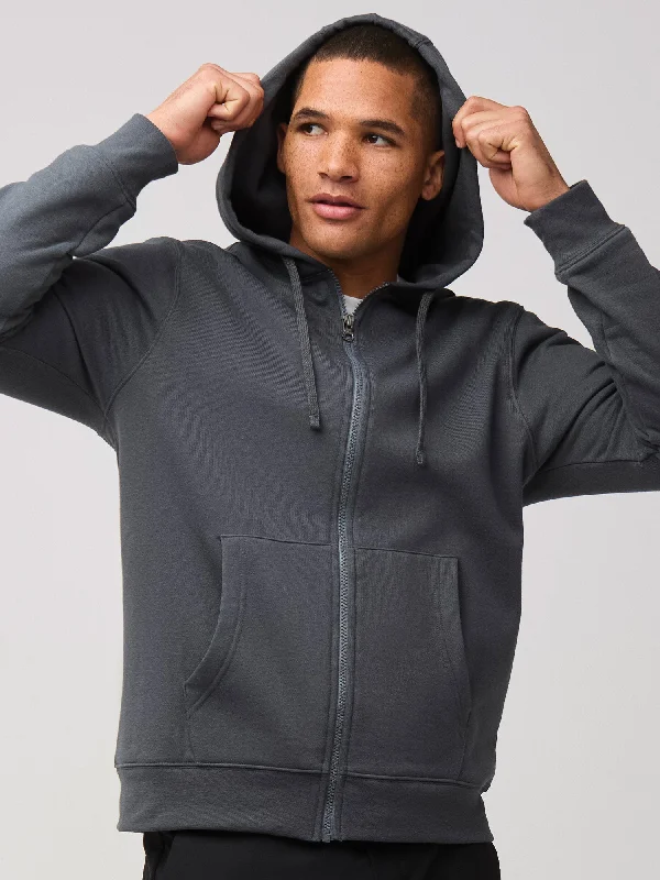 Men's Shirts with Graphic PrintsConcrete Zip-Up Hoodie