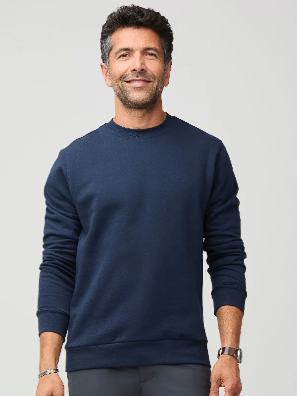 Men's Shirts with Striped PatternsDark Navy Crew Sweatshirt