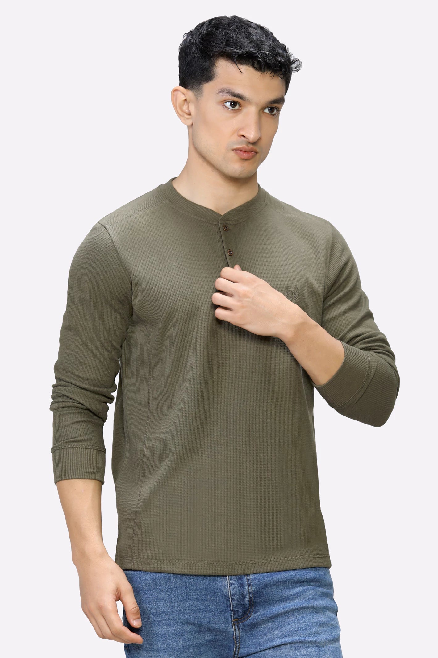 Olive Full Sleeves T-Shirt