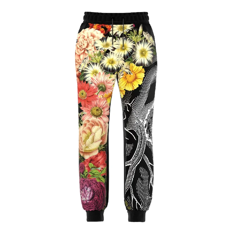 Men's Pants with Side PocketsFlower Heart Sweatpants