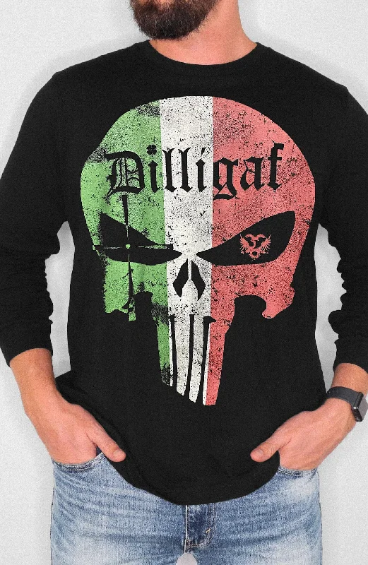 Men's Shirts with Abstract DesignsItalian Punisher Longsleeve