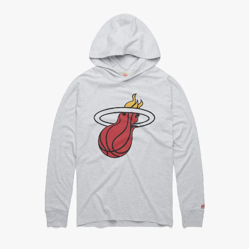 Men's Shirts with Button-Down CollarsMiami Heat Logo Lightweight Hoodie