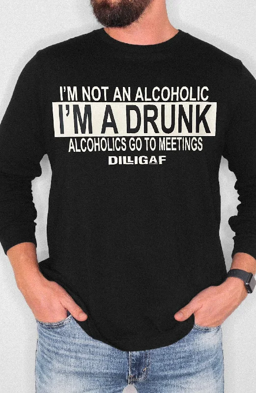 Men's Shirts with Barrel CuffsNot an Alcoholic Longsleeve