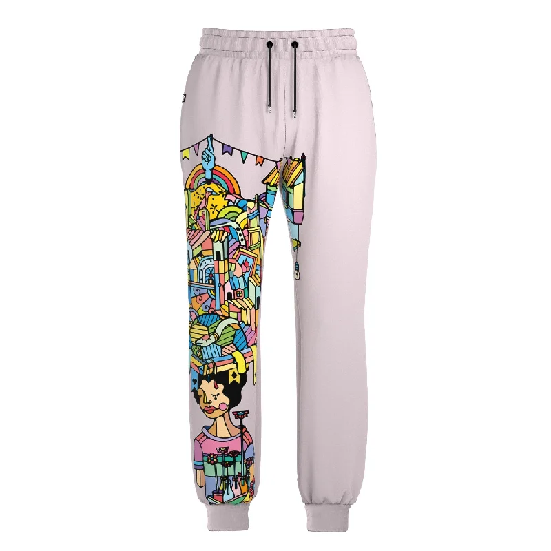 Men's Pants with Logo EmbossmentsPorta Pastel Sweatpants